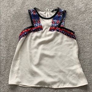 Express leather trimmed tank